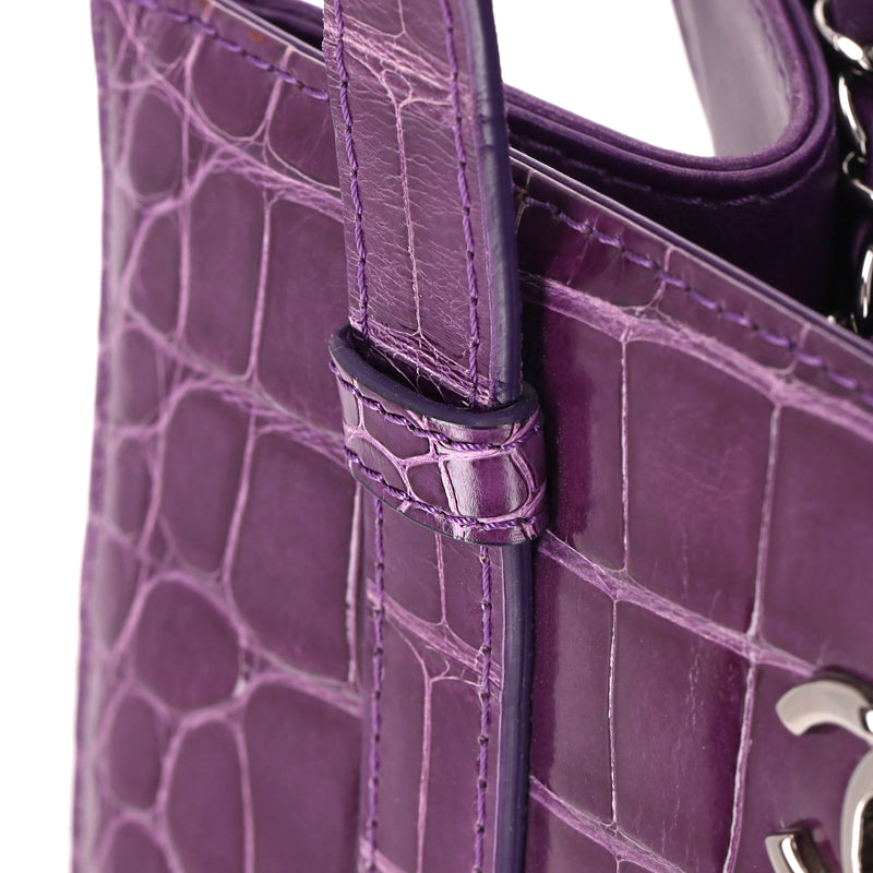 Chanel Shiny Alligator Skin Tote Bag