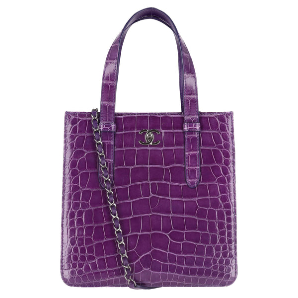 Chanel Shiny Alligator Skin Tote Bag