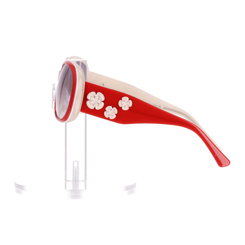 Chanel Sunglasses With Camellia Flower & 'CC' Logo To The Arms