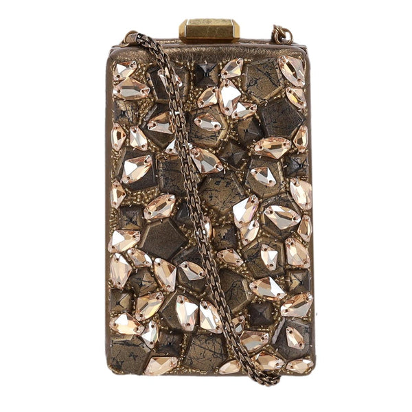 Chanel Ltd Edition Kiss Me Lock Leather & Crystal Bag