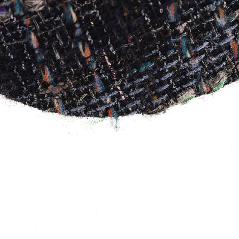 Chanel Tweed Cap With 'CC' Logo Detail