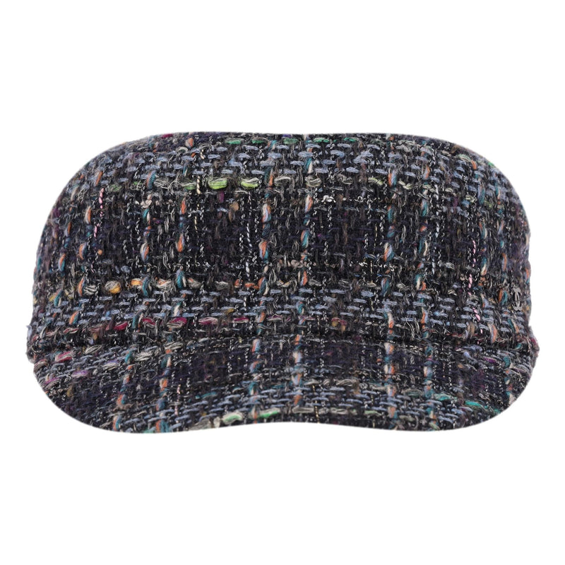Chanel Tweed Cap With 'CC' Logo Detail