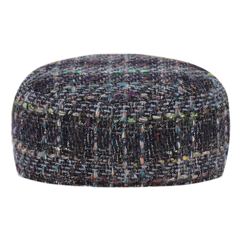 Chanel Tweed Cap With 'CC' Logo Detail
