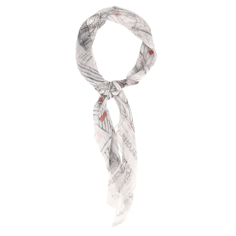 Chanel  XL 'Paris Roofs' Printed Silk Scarf