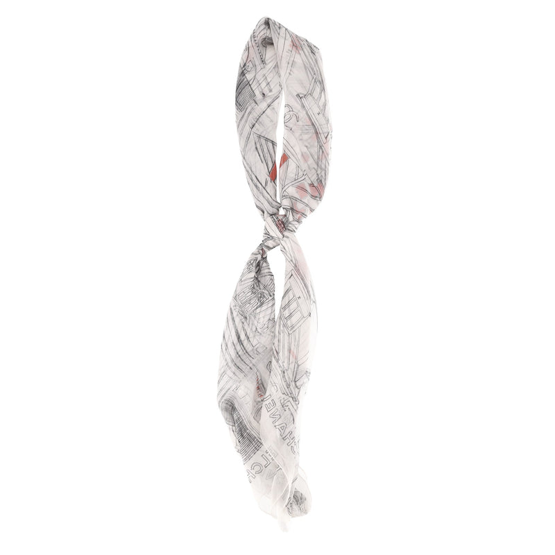 Chanel  XL 'Paris Roofs' Printed Silk Scarf