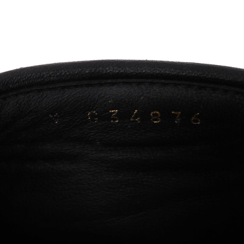 Chanel Logo Embossed Lambskin Cork Slides. Size 38