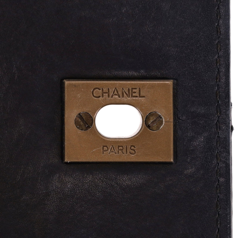 Chanel 'CC' Turn-Lock Diamond Quilted Leather Vintage Bag