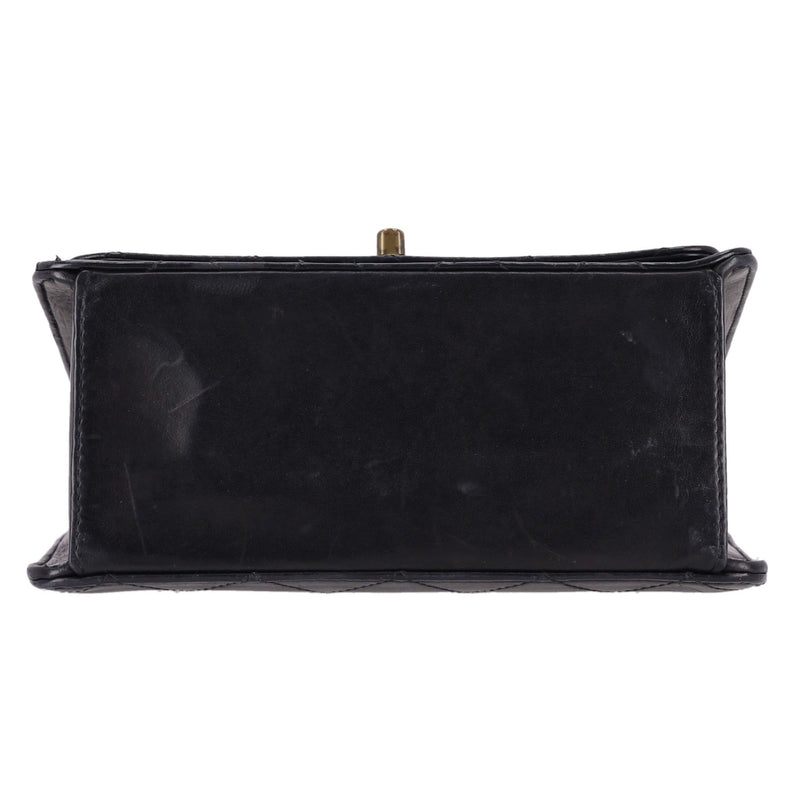 Chanel 'CC' Turn-Lock Diamond Quilted Leather Vintage Bag