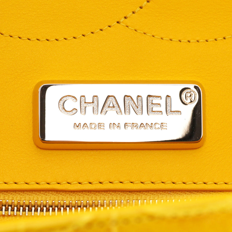 Chanel Shiny Alligator Skin Jumbo Double Flap Hand Bag