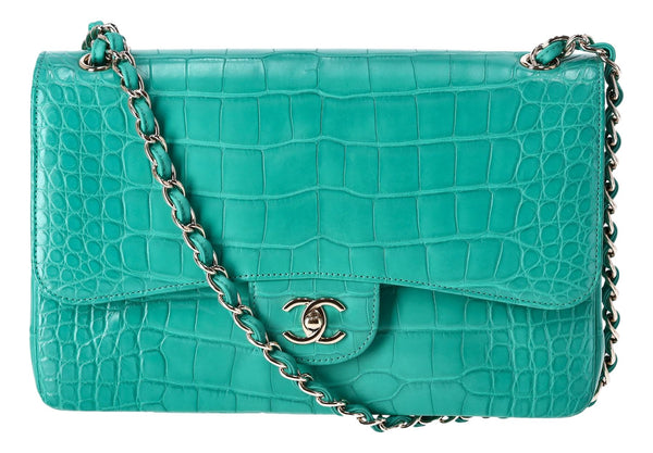 Chanel Matte Alligator Jumbo Double Flap Bag