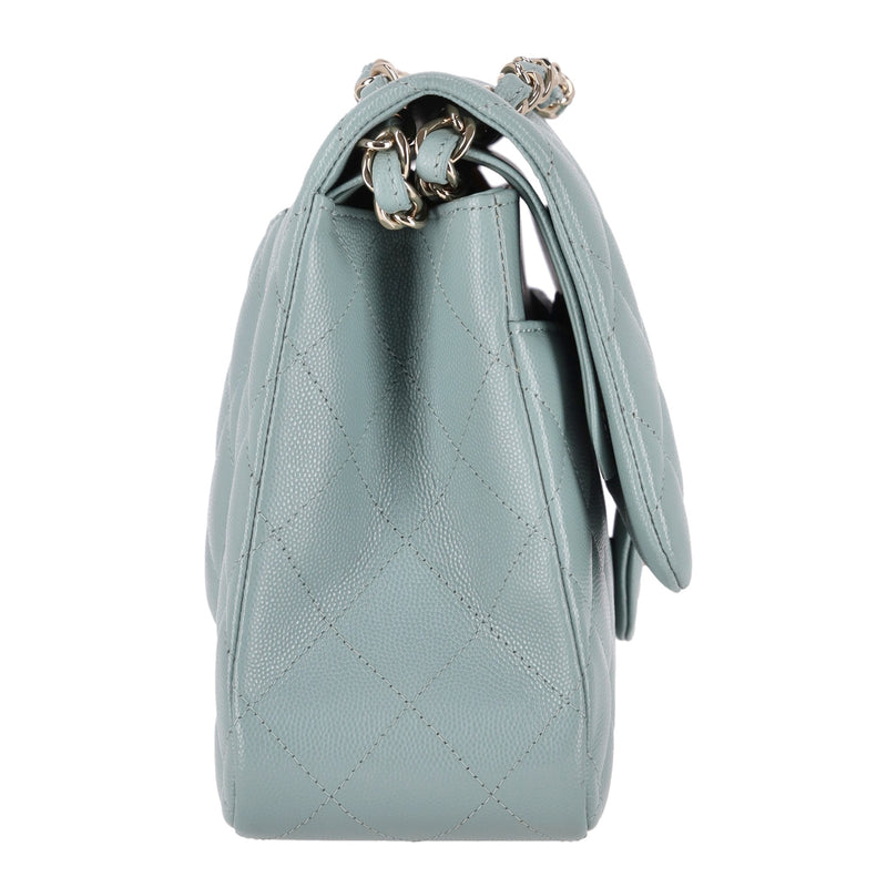 Chanel Classic Jumbo Double Flap Caviar Leather Handbag