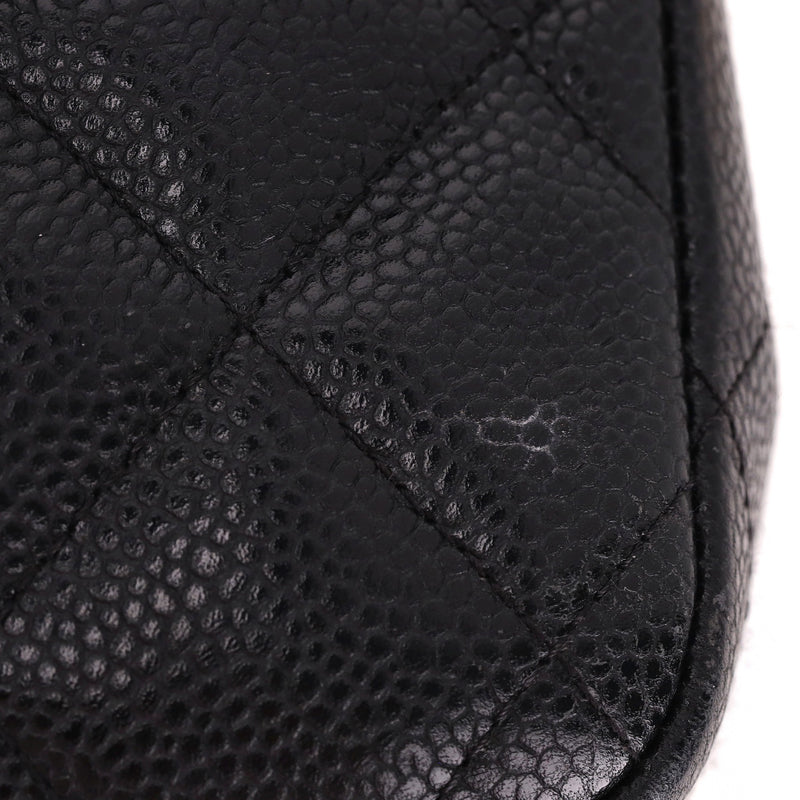 Chanel Classic Jumbo Double Flap Caviar Leather Handbag