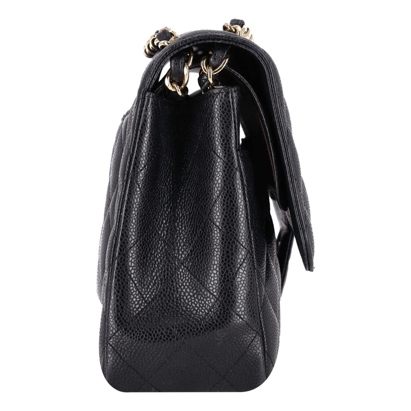 Chanel Classic Jumbo Double Flap Caviar Leather Handbag