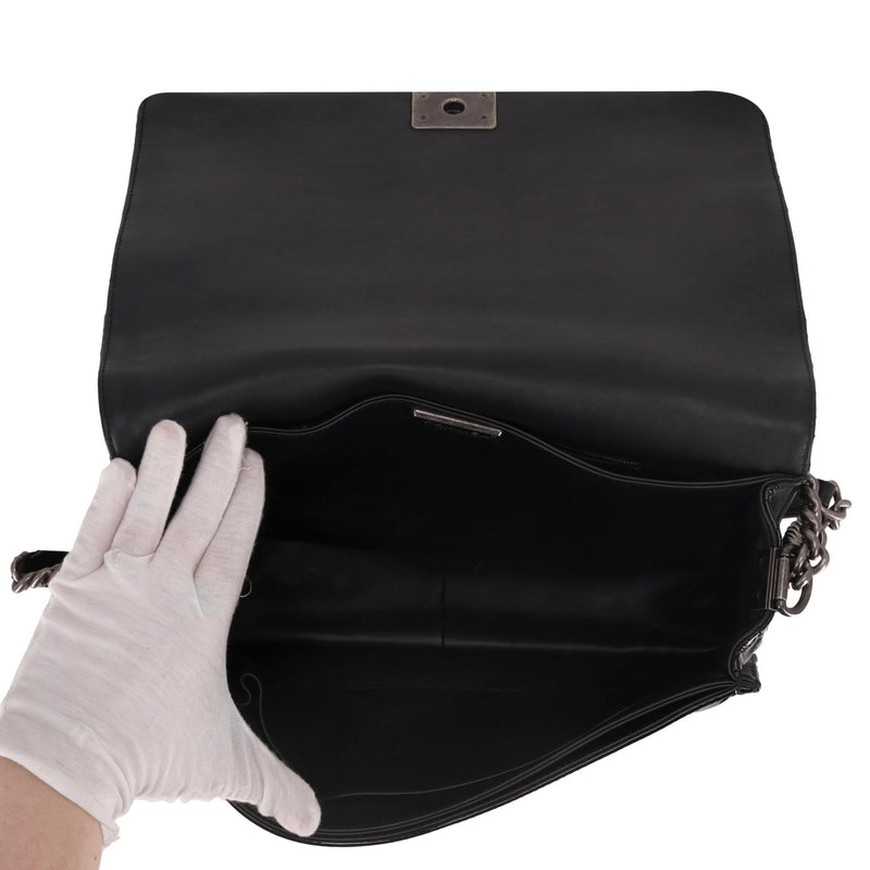 Chanel X/L Boy Bag In Alligator Skin & Patent Leather