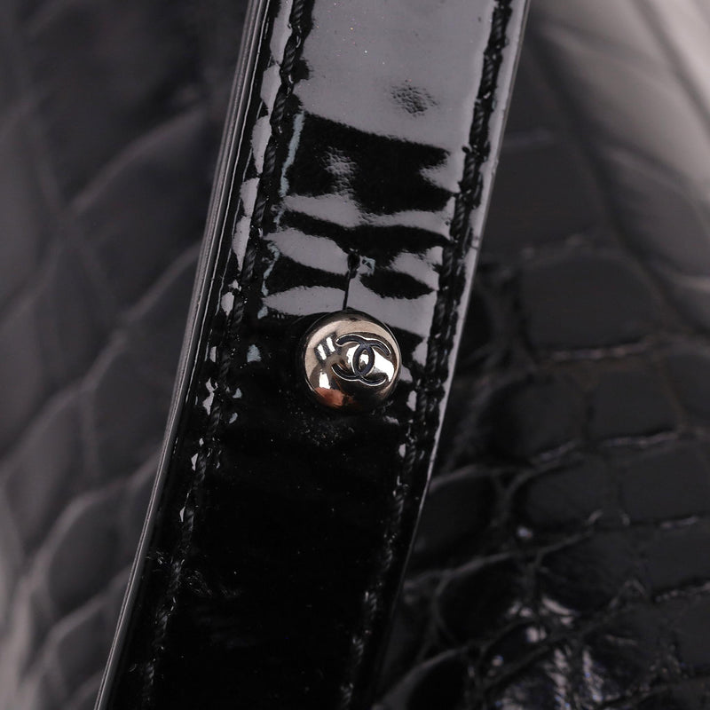 Chanel X/L Boy Bag In Alligator Skin & Patent Leather