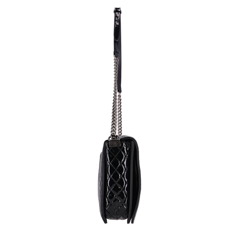 Chanel X/L Boy Bag In Alligator Skin & Patent Leather