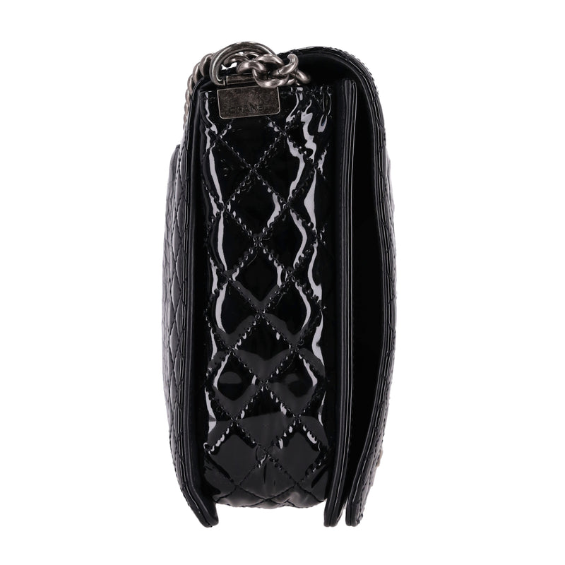 Chanel X/L Boy Bag In Alligator Skin & Patent Leather