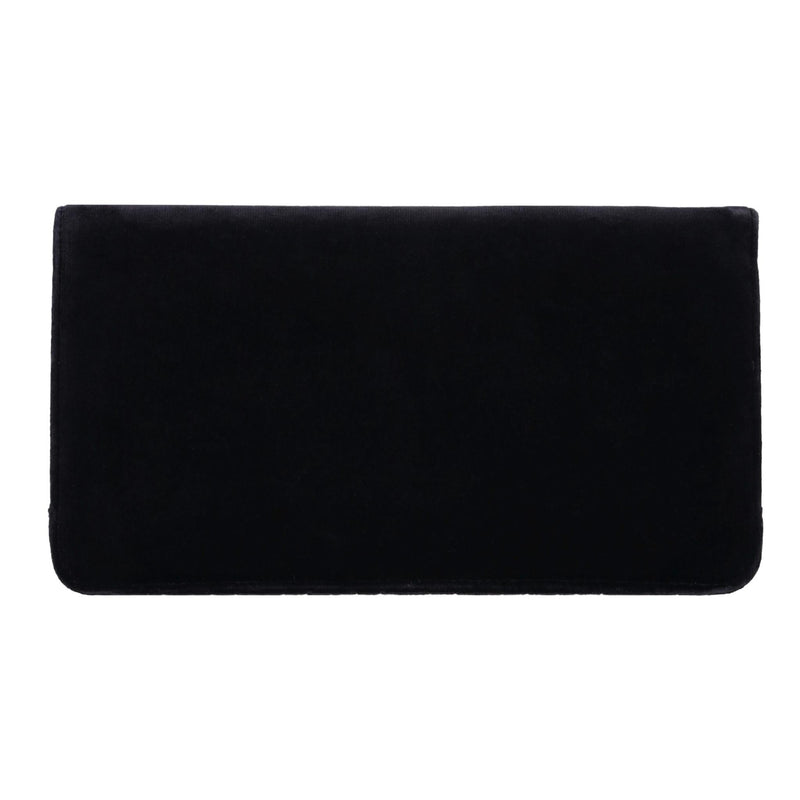 Chanel Crystal Detailed Velvet Clutch Bag