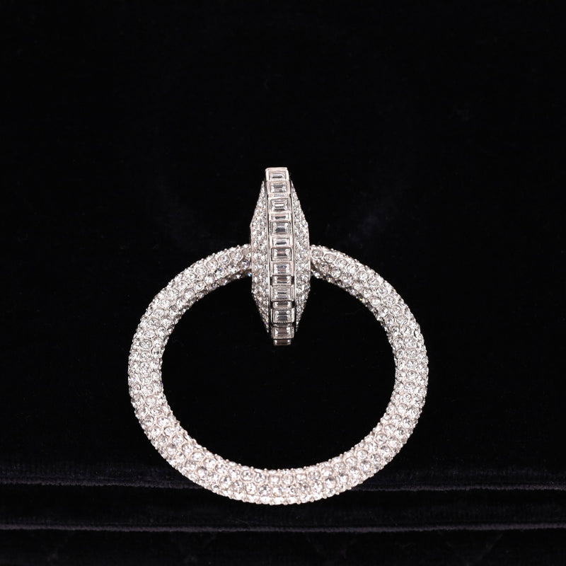 Chanel Crystal Detailed Velvet Clutch Bag
