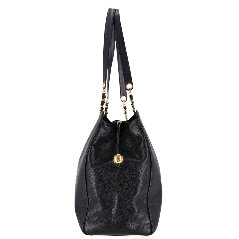 Chanel Vintage 1990's Supermodel Leather XXL Tote Bag