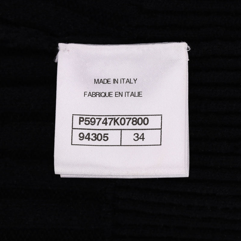 Chanel Wool Ribbed Plisse Dress. Size 34FR