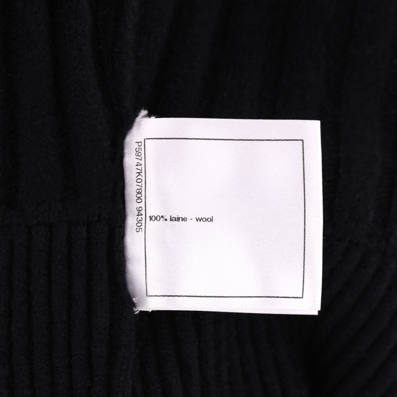 Chanel Wool Ribbed Plisse Dress. Size 34FR