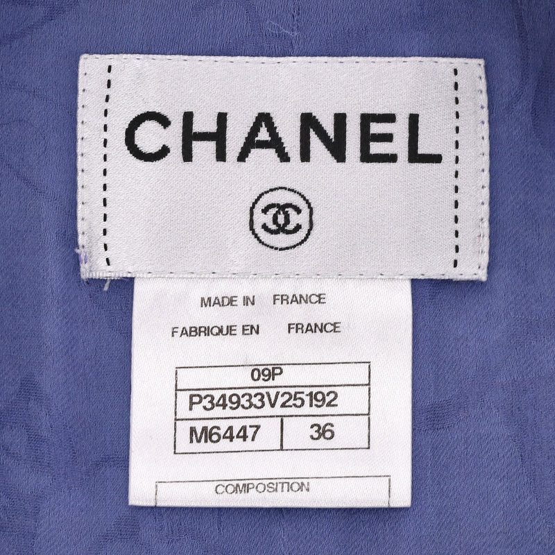 Chanel Front Zip Multicoloured Tweed Dress. Size 36FR