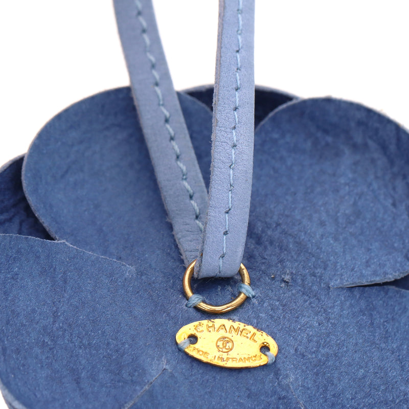 Chanel Camellia Flower Leather Choker Necklace