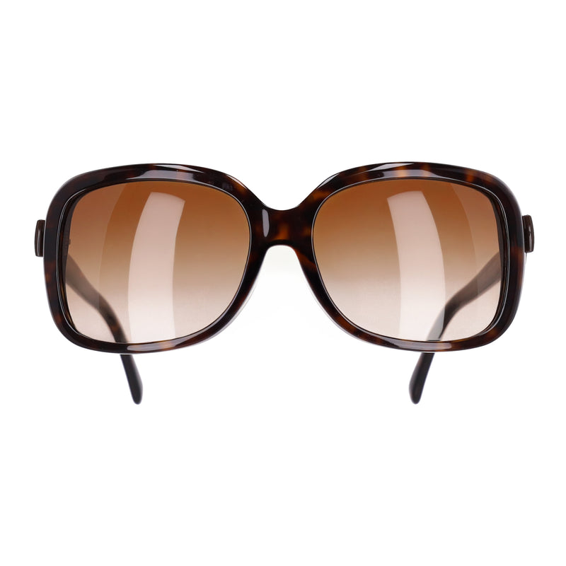Chanel 'CC' Logo Ribbon Detail Tortoise Sunglasses