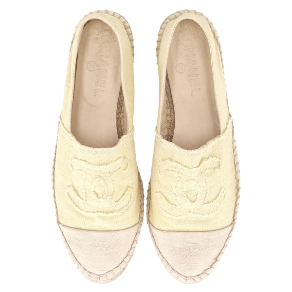 Chanel 'CC' Logo Canvas Espadrilles. Size 41