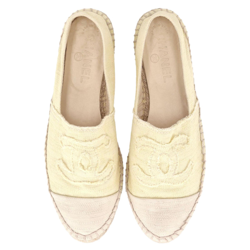 Chanel 'CC' Logo Canvas Espadrilles. Size 41