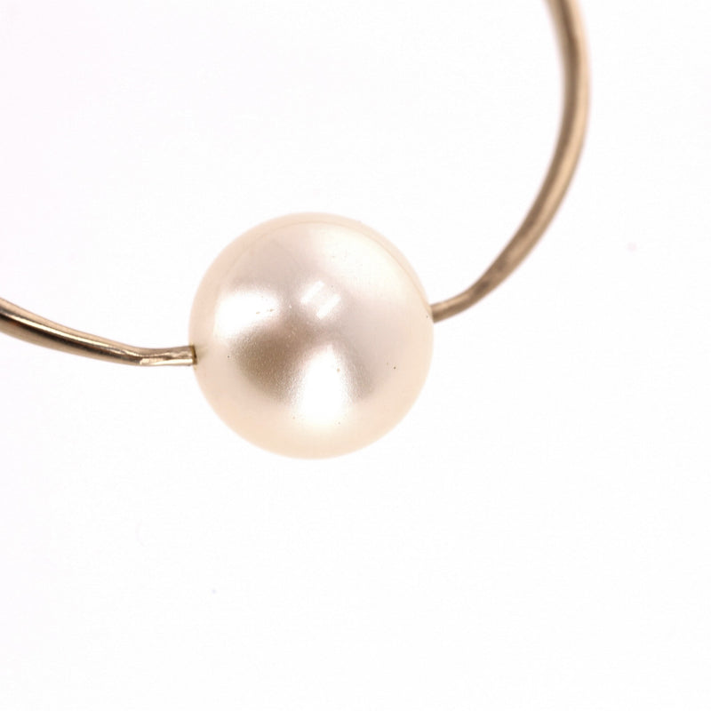 Chanel Pearl Detail Oversized Hoop Earrings