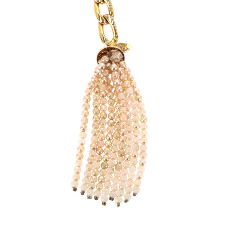 Chanel 'CC' Logo Pearl & 24k Gold Plated Chain Multi-Strand Belt