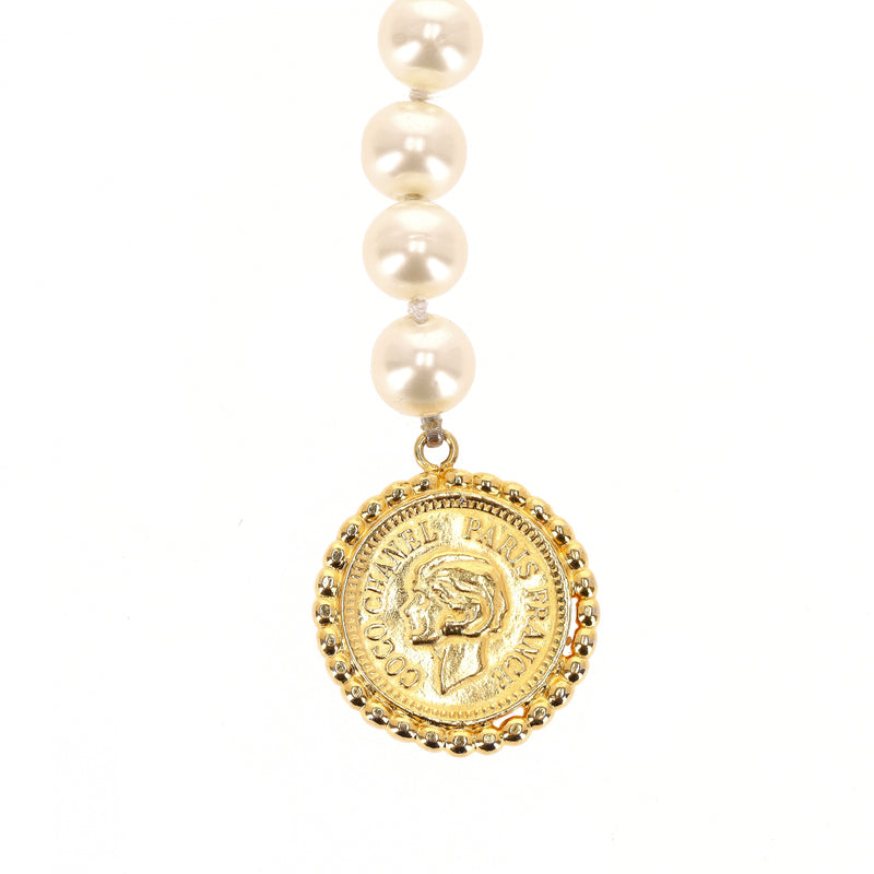 Chanel 'CC' Logo Pearl & 24k Gold Plated Chain Multi-Strand Belt