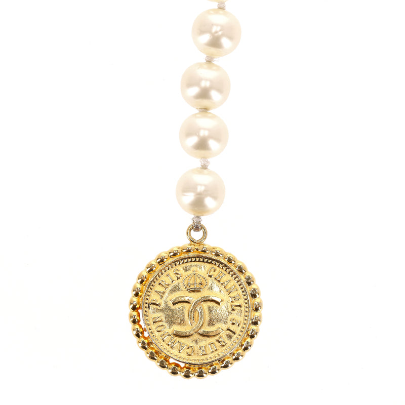 Chanel 'CC' Logo Pearl & 24k Gold Plated Chain Multi-Strand Belt