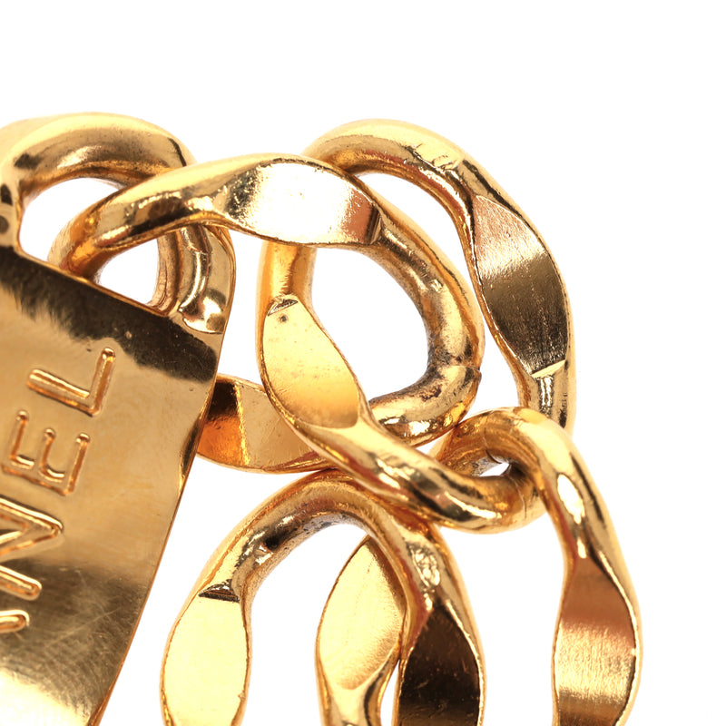 Chanel Vintage Chain-Link Belt With 'Chanel' Engraved Plates