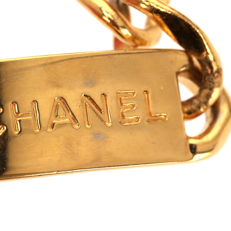 Chanel Vintage Chain-Link Belt With 'Chanel' Engraved Plates