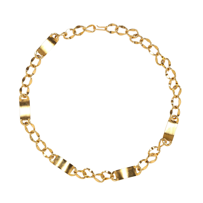 Chanel Vintage Chain-Link Belt With 'Chanel' Engraved Plates