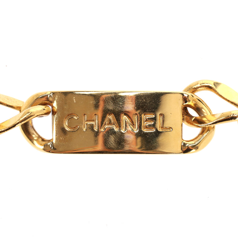 Chanel Vintage Chain-Link Belt With 'Chanel' Engraved Plates