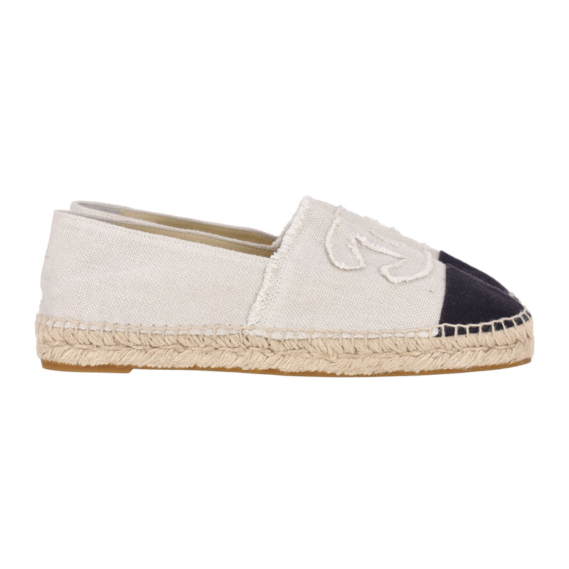 Chanel 'CC' Logo Canvas Espadrilles. Size 40