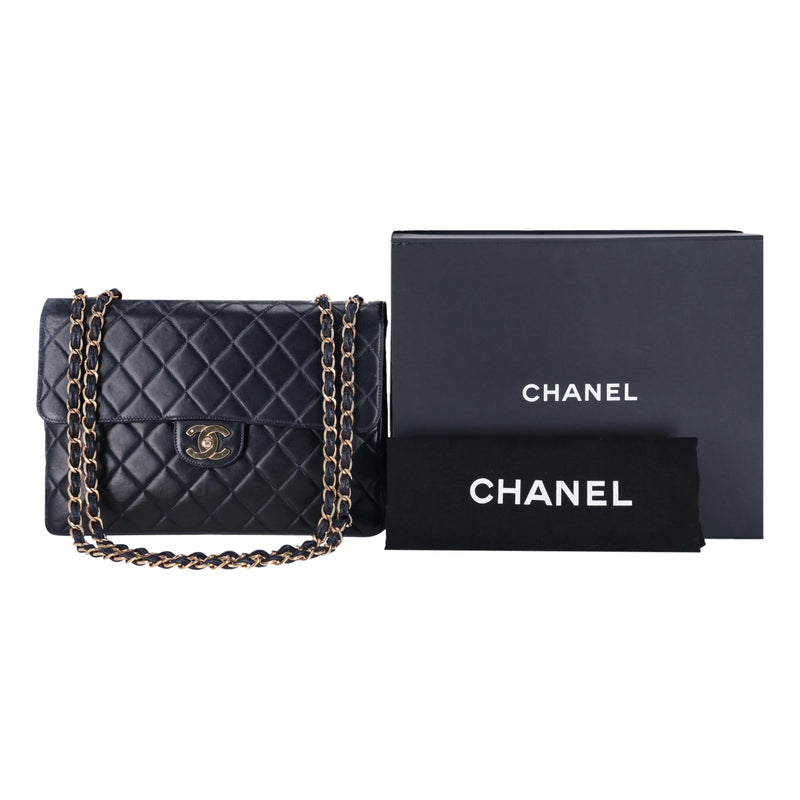 Chanel Jumbo Diamond Quilted Lambskin Timeless Bag With 24k Gold Plated Hardware