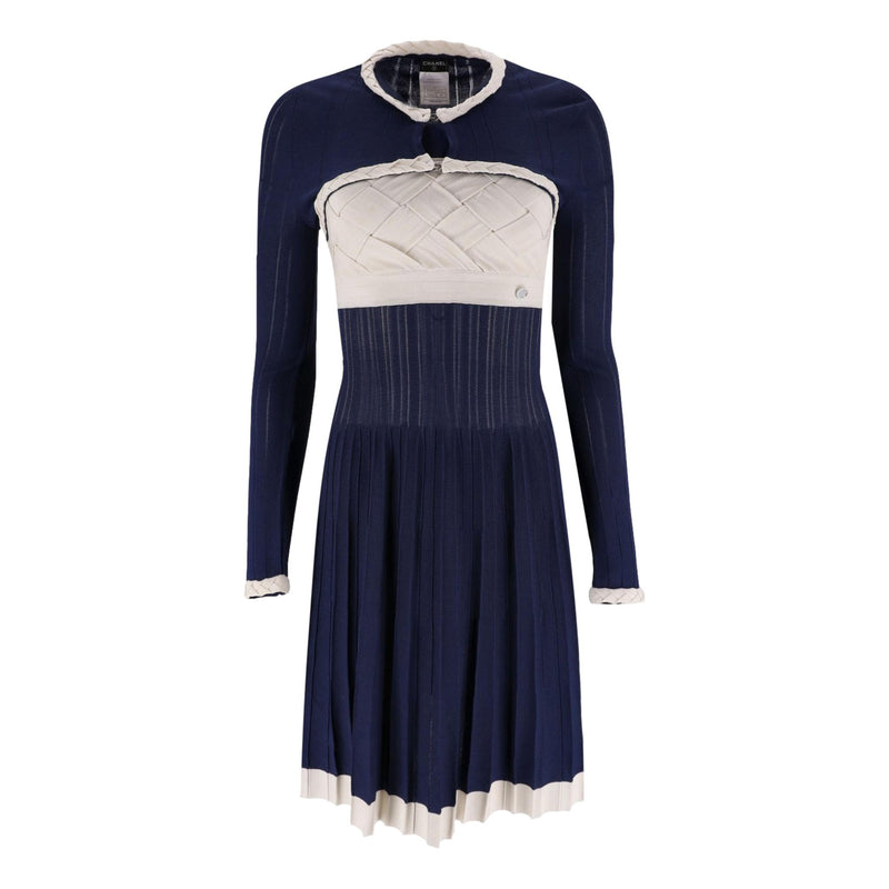 Chanel Haltered Dress & Bolero Cardigan Matching Set/Ensemble. Size 38FR