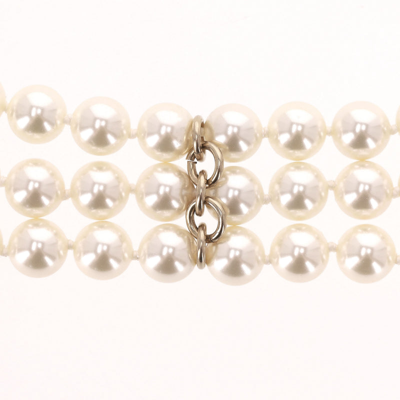 Chanel 'CC' Logo, Leather & Chain Pearl Belt