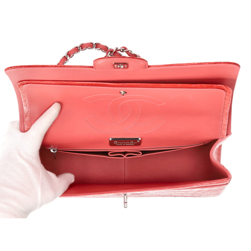 Chanel Jumbo Matte Ombre Alligator Timeless Double Flap Bag