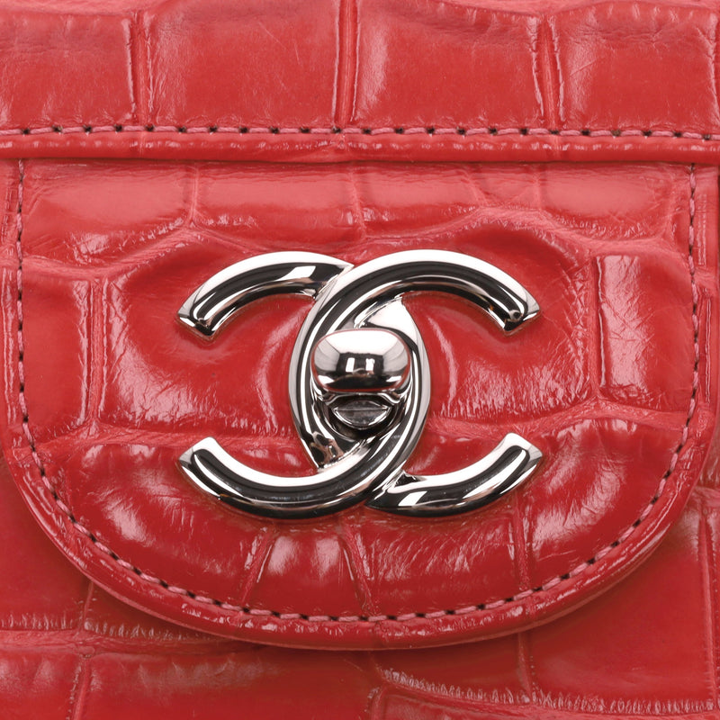 Chanel Jumbo Matte Ombre Alligator Timeless Double Flap Bag