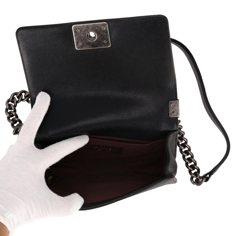 Chanel Diamond Quilted Calfskin Small Boy Bag