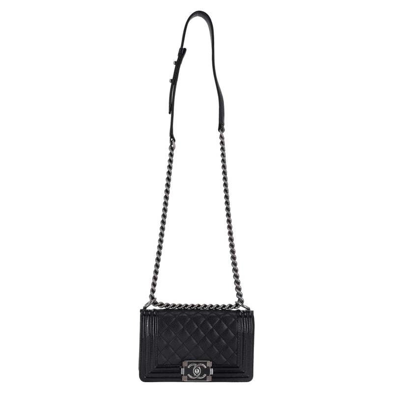 Chanel Diamond Quilted Calfskin Small Boy Bag