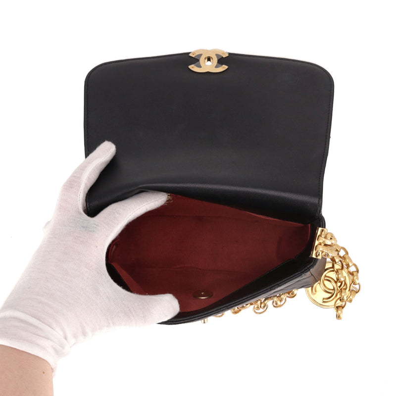 Chanel Quilted Lambskin Flap Bag With Coco Chanel Coin Detail