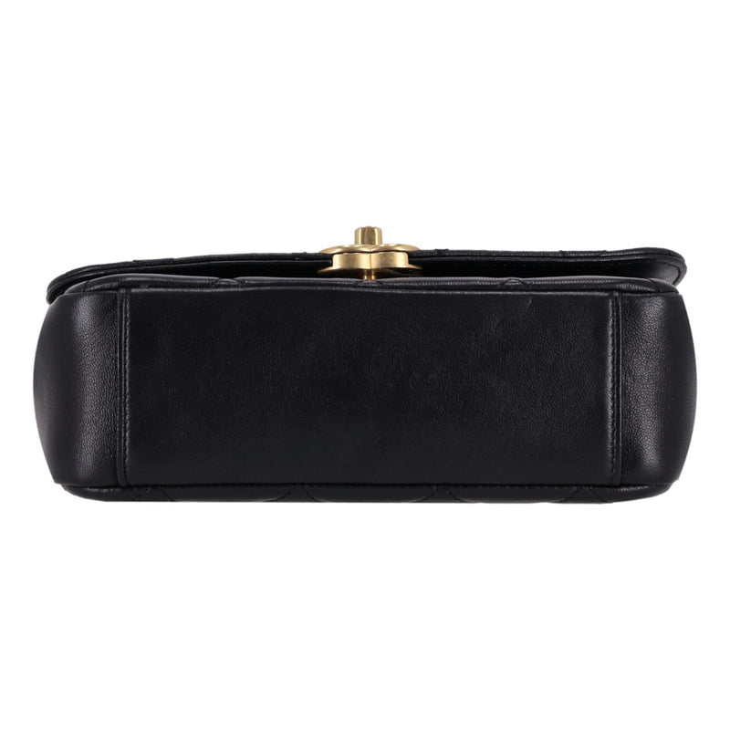 Chanel Quilted Lambskin Flap Bag With Coco Chanel Coin Detail