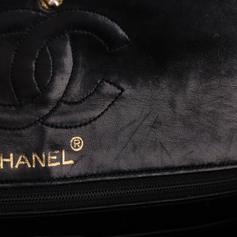 Chanel Vintage 80's Shiny Crocodile Skin Small Timeless Double Flap Bag